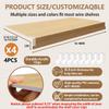 4 Sets Faux Wood Shelf Covers for Wire Shelving - 26"x10" Removable Pantry Shelf Liners | Durable PVC Closet Rack Covers with Easy Installation view 2