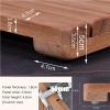FENNIDICE Natural Teak Wood Shower Bath Mat, Customizable Non Slip Wooden Shower Mat for Inside Shower,Wood Bathtub Mat for Spa, Sauna, Pool and Hot Tub, Indoor and Outdoor Use(34x38in(86x97cm)) view 2