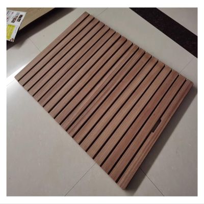 1pc Large Teak Shower Mat - Non-Slip Wooden Bathroom Mat for Indoor/Outdoor Use, Eco-Friendly and Durable(34x45in)