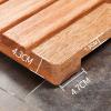 1pc Large Teak Shower Mat - Non-Slip Wood Board Bath Mat with Slatted Drainage for Bathroom, Spa, Shower, and Pool Area(50x70x4.3cm) view 4