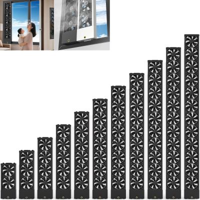 Retractable Window exhaust fanNo need to drill holesembed ded installationBedroom kitchen window exhaust fan14-53in Optional5cm RetractableAdjustable wind speed (Black, 130-135cm)