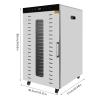 20 Layer Commercial Food Dehydrator Machine, 1700W 110V Large Capacity Food Dryer Stainless Steel Trays Food Dehydrator Large Food-Dehydrators Dryer Machine w/Wheels for Tea Stores Pet Stores view 2