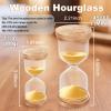 5 Minute Sand Timer, Wooden Hourglass Hour Glass Timer, Small Gold Sand Clock,Reloj De Arena, Sand Watch 5 Min for Kids, Games, Classroom (Gold) view 4