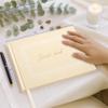 &And Per Se Beige Patterned Wedding Guest Book with Photo Spots Elegant Hardcover Sign-in Book for Classic Weddings, Baby Showers & Timeless Events Neutral Memory Keepsake Album view 3