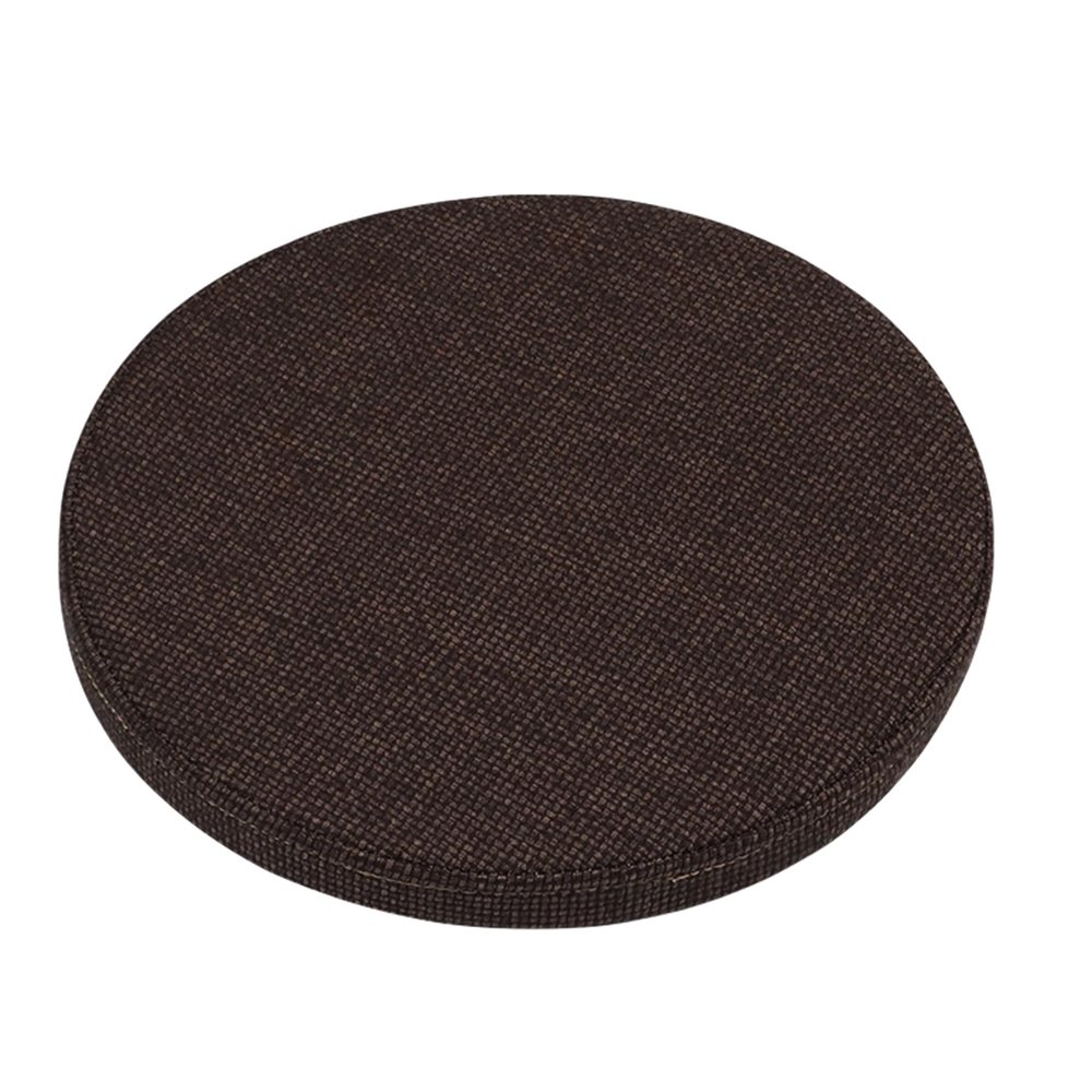 11 - Inch Round Chair Cushions with Ties, Memory Foam Seat Cushions Non - Slip Bottom & Zipper Chair Pads for Bar Stools, Tatami, Kitchen, and Office (Brown, 11 inch)