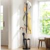 Coat Rack Freestanding, Black Coat Rack with Umbrella Holder, standing hat rack umbrella stand for entryway, coat hanger stand with 12 Hooks, office coat tree for Hat, Umbrella, jacket, Bag, Clothes view 1