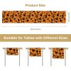 Halloween Table Runners Black Pumpkin Ghost Cat Bat Boo Orange Long Tablecloth for Party Decorations 184x34cm view 2