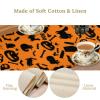 Halloween Table Runners Black Pumpkin Ghost Cat Bat Boo Orange Long Tablecloth for Party Decorations 184x34cm view 3