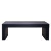 47.6" Modern Black Ribbed Coffee Table Rectangular Low Profile Center Table for Living Room view 4