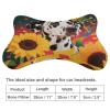 2Pcs Dalmatian Dog Sunflowers Abstract Colorful Art Car Headrest Protect Neck Pillow Ergonomic Design, Breathable & Comfortable Memory Foam Car Headrest Pillow for Travel Car Seat & Home view 2