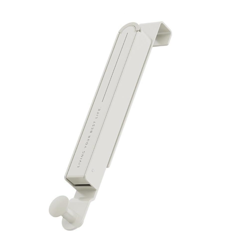 WOAITIANTIAN Coat Rack Wall Mount Foldable Aluminum Alloy Door Hooks - No Punch Hanging Rack for Bedroom(White,4.6cm)