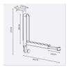 WOAITIANTIAN Coat Rack Wall Mount Foldable Aluminum Alloy Door Hooks - No Punch Hanging Rack for Bedroom(White,4.6cm) view 2