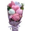 crochet flower bouquet , Finished Handmade Flowers crochet tulips bouquet Valentine's Day Mother's Day Birthday Wedding Teacher's Day Giftfo (Pink Love) view 1