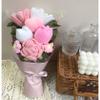 crochet flower bouquet , Finished Handmade Flowers crochet tulips bouquet Valentine's Day Mother's Day Birthday Wedding Teacher's Day Giftfo (Pink Love) view 3