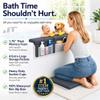 Comfortable Baby Bath Kneeler and Elbow Rest Pad Set, Non-Slip Bathtub Kneeling Pad for Bathing Baby, Bath Tub Cushion Mat, Elbow Pads, Toy Organizer Storage Pockets, Strong Suction Cups, Dark Gray view 3