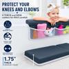 Comfortable Baby Bath Kneeler and Elbow Rest Pad Set, Non-Slip Bathtub Kneeling Pad for Bathing Baby, Bath Tub Cushion Mat, Elbow Pads, Toy Organizer Storage Pockets, Strong Suction Cups, Dark Gray view 4