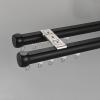 Double Curtain Track, Aluminum Alloy Silent Double Rail, Ceiling Mount Double Curtain Pole Window Rods For Living Room Bedroom Room Divider(Black,2.1m(6.9ft)) view 1