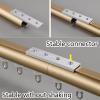 Double Curtain Track, Aluminum Alloy Silent Double Rail, Ceiling Mount Double Curtain Pole Window Rods For Living Room Bedroom Room Divider(Black,2.1m(6.9ft)) view 2