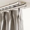 Double Curtain Track, Aluminum Alloy Silent Double Rail, Ceiling Mount Double Curtain Pole Window Rods For Living Room Bedroom Room Divider(Black,2.1m(6.9ft)) view 3