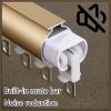 Double Curtain Track, Aluminum Alloy Silent Double Rail, Ceiling Mount Double Curtain Pole Window Rods For Living Room Bedroom Room Divider(Black,2.1m(6.9ft)) view 4