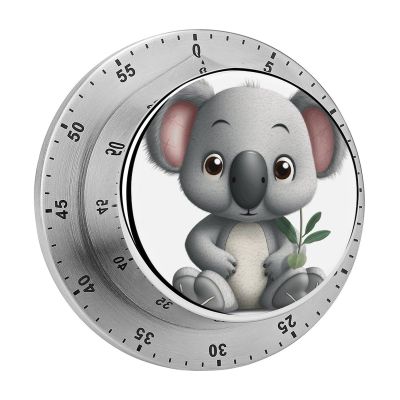 Cartoon Koala Visual Timer Kitchen Cooking Timer Magnetic Classroom Teaching Tool Time Management Countdown Timers for Work Study Kitchen