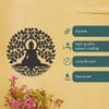 AOTTSD Tree of Life Buddha Metal Wall Art Hanging Decor - 11.8" Black Meditation Yoga Zen Home Decor for Living Room, Bedroom, Indoor Spiritual Gift view 3