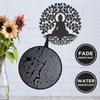 AOTTSD Tree of Life Buddha Metal Wall Art Hanging Decor - 11.8" Black Meditation Yoga Zen Home Decor for Living Room, Bedroom, Indoor Spiritual Gift view 4
