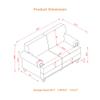 Modern Classic Design with Nails Living RoomLoveseat & Sofa Leather Couch,Upholstered Imitation Cowhide Leather,Comfort and Safety view 2