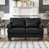 Modern Classic Design with Nails Living RoomLoveseat & Sofa Leather Couch,Upholstered Imitation Cowhide Leather,Comfort and Safety view 3
