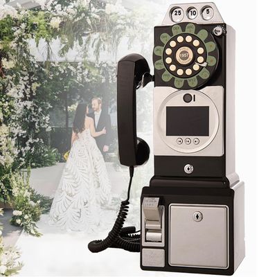Wlikoci Audio Guest Book Wedding Phone, Audio Phone guestbook, Audio guestbook Like Leaving A Voicemail Message, Preserve Your Special Occasions (Black 32G)