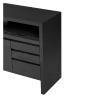 60" 3-Door Sideboard with 3 Drawers - Semi-Open Shelf & Center Semi-Circular Cutout in Back Panel,for Kitchen view 3