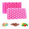 2 Pcs Heart Silicone Molds Non-Stick Food Grade Reusable Silicone Baking Mold, for Jelly,Candy, Chocolate Making Supplies view 1