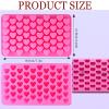 2 Pcs Heart Silicone Molds Non-Stick Food Grade Reusable Silicone Baking Mold, for Jelly,Candy, Chocolate Making Supplies view 2