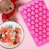 2 Pcs Heart Silicone Molds Non-Stick Food Grade Reusable Silicone Baking Mold, for Jelly,Candy, Chocolate Making Supplies view 3