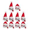 BESPORTBLE 10 Pcs Christmas Hair Clips - Mini Santa Hat Clips with Alligator Red Fabric Christmas Hair Accessories for Kids Teens Toddlers Holiday Party Decoration view 1
