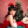 BESPORTBLE 10 Pcs Christmas Hair Clips - Mini Santa Hat Clips with Alligator Red Fabric Christmas Hair Accessories for Kids Teens Toddlers Holiday Party Decoration view 2