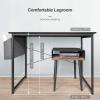 120Cm Home Office Desk, Writing Computer Desk Modern Industrial Office Desk With Storage Bag, Sturdy Wooden Computer Laptop Desk, Simple Computer Desk For Work And Study ,Black-100cm(39inch) view 3