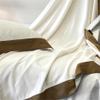 CAIMIAO Bedding 4-Piece Set Luxury Lyocell Cotton Bedding Set 4Pcs Soft Silky Pure Color Duvet Cover Bed Sheet and Pillowcase Bedding Comforter Set(Beige,Queen) view 2