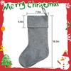 APAEAT Christmas Stocking Grey Soft Faux Fur Fireplace Xmas Stocking Personalized Hanging Stockings Classic Christmas Stockings for New Year Party Decorations Family Holiday Party Supplies view 2