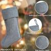 APAEAT Christmas Stocking Grey Soft Faux Fur Fireplace Xmas Stocking Personalized Hanging Stockings Classic Christmas Stockings for New Year Party Decorations Family Holiday Party Supplies view 3