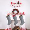 APAEAT Christmas Stocking Grey Soft Faux Fur Fireplace Xmas Stocking Personalized Hanging Stockings Classic Christmas Stockings for New Year Party Decorations Family Holiday Party Supplies view 4
