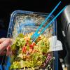 3D Printed 2-in-1 Chopsticks, Reusable Sticks and Fork in One, Fork Tip Chopstick Combo, Versatile Lightweight Portable Eating Tool, Easy Dining, Utensil for Sushi Noodles and Asian Cuisine(White*5) view 2