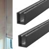 Elitix Window Light Blocker Blackout Strips for Blinds Gap Side Track, Nursery Light Blocking Strip/Apartment Window Light Blocker, Side Channels(Black,246.3cm/97inch) view 1