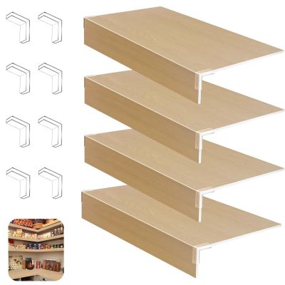 4 Pack Shelf Covers, 16x14x1.6 in Wire Rack Covers for Pantry Shelf Liners, Removable Shelf Covering for Closet Kitchen Pantry Bathroom Office