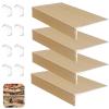 4 Pack Shelf Covers, 16x14x1.6 in Wire Rack Covers for Pantry Shelf Liners, Removable Shelf Covering for Closet Kitchen Pantry Bathroom Office view 1