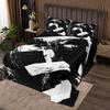 Manfei Abstract Art Kids Bedspread Twin Size,Geometric Lines Circle Coverlet Set,Girls Boys Room Decor,Modern Simplie Exotic Quilted Coverlet,Black White Bedding Quilt,1 Pillowcase view 1
