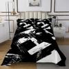 Manfei Abstract Art Kids Bedspread Twin Size,Geometric Lines Circle Coverlet Set,Girls Boys Room Decor,Modern Simplie Exotic Quilted Coverlet,Black White Bedding Quilt,1 Pillowcase view 2
