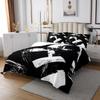 Manfei Abstract Art Kids Bedspread Twin Size,Geometric Lines Circle Coverlet Set,Girls Boys Room Decor,Modern Simplie Exotic Quilted Coverlet,Black White Bedding Quilt,1 Pillowcase view 3