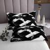 Manfei Abstract Art Kids Bedspread Twin Size,Geometric Lines Circle Coverlet Set,Girls Boys Room Decor,Modern Simplie Exotic Quilted Coverlet,Black White Bedding Quilt,1 Pillowcase view 4