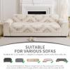 EUYDHM Sofa Cover Soft Plush Anti-Slip: Couch Cover for Autumn and Winter Dog Cat Sofa Protector for U Shape L Shape Sectional Sofa for 1 2 3 4 Seater Sofa Washable(Light Brown,90 * 90cm) view 4